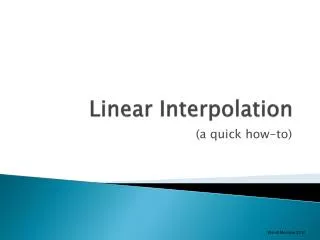 linear interpolation