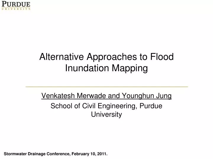 alternative approaches to flood inundation mapping