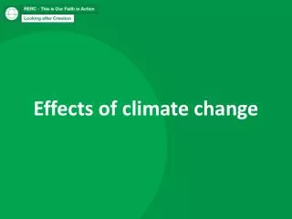 Effects of climate change