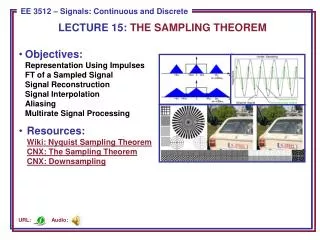 LECTURE 15: THE SAMPLING THEOREM