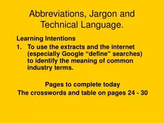 PPT - Jargon and Technical Terms PowerPoint Presentation, free download ...