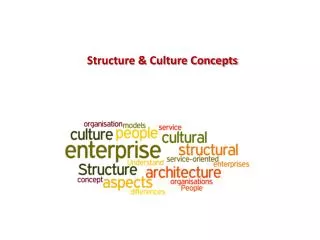 Structure &amp; Culture Concepts