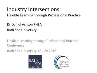 Industry Intersections: Flexible Learning through Professional Practice