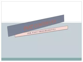 past continuous