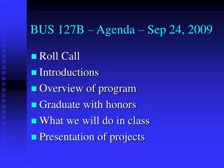 bus 127b agenda sep 24 2009