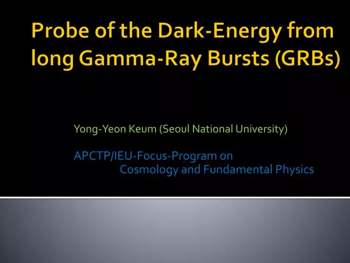 probe of the dark energy from long gamma ray bursts grbs
