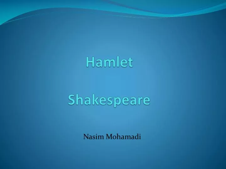 hamlet shakespeare