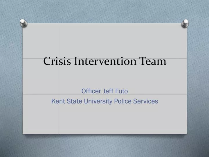 crisis intervention team