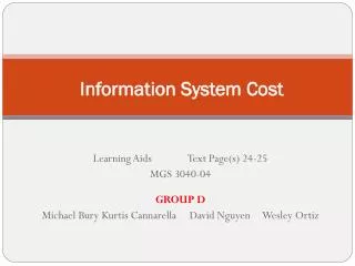 Information System Cost