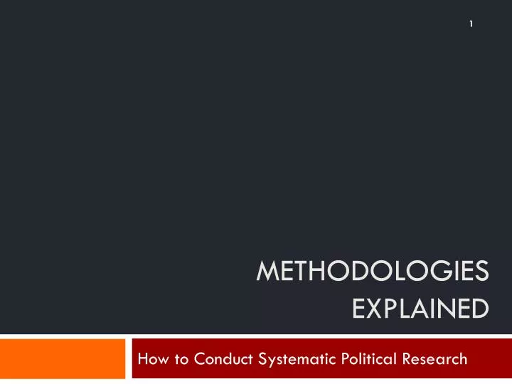 methodologies explained