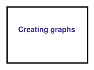 Creating graphs