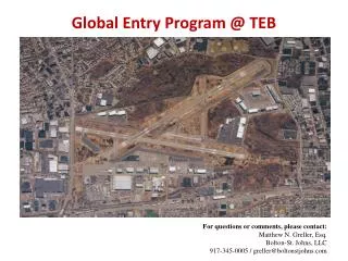 Global Entry Program @ TEB