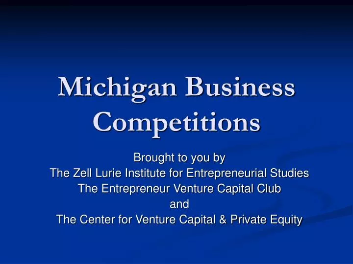 michigan business competitions