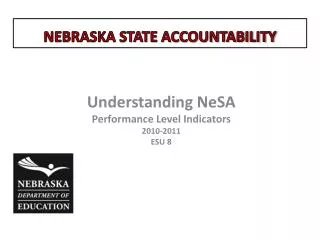 Understanding NeSA Performance Level Indicators 2010-2011 ESU 8