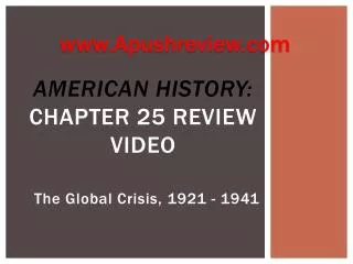 american history chapter 25 review video