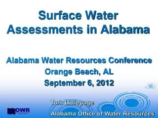 Surface Water Assessments in Alabama