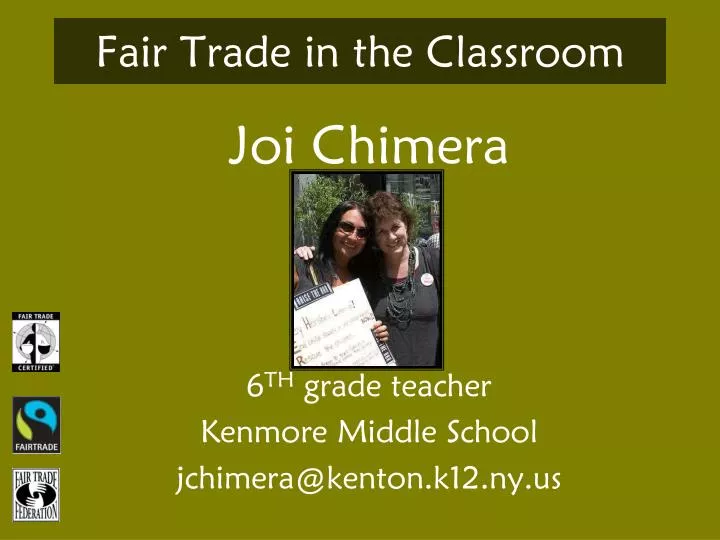 fair trade in the classroom