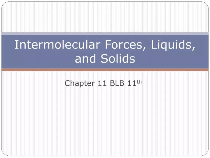 intermolecular forces liquids and solids