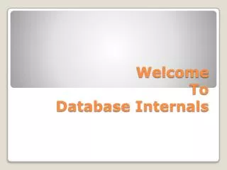 welcome to database internals