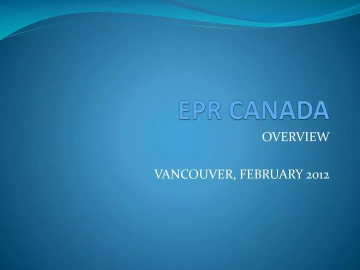 epr canada