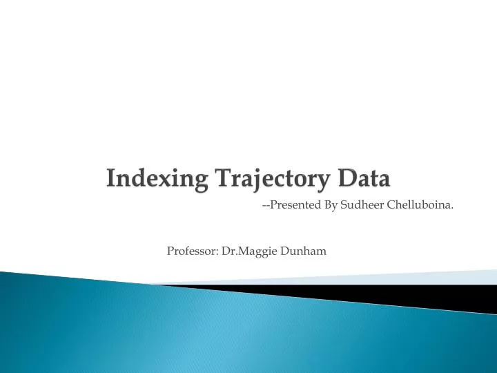 indexing trajectory data