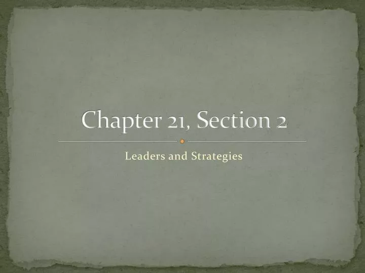 chapter 21 section 2
