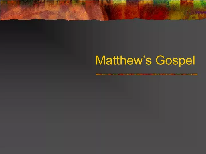 matthew s gospel