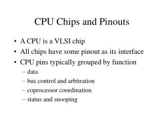 CPU Chips and Pinouts
