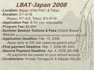 LBAT-Japan 2008