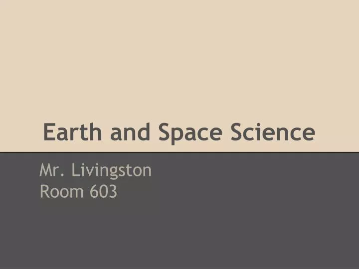 earth and space science