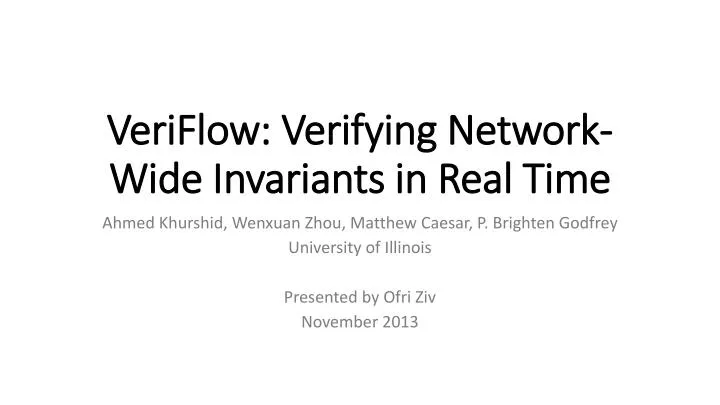 veriflow verifying network wide invariants in real time