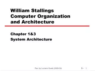 William Stallings Computer Organization and Architecture