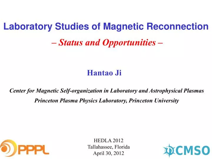 laboratory studies of magnetic reconnection status and opportunities