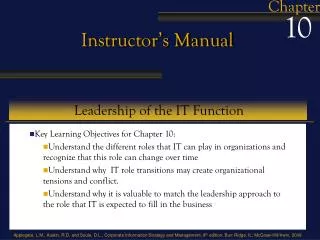 Leadership of the IT Function