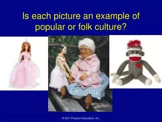 Is each picture an example of popular or folk culture?