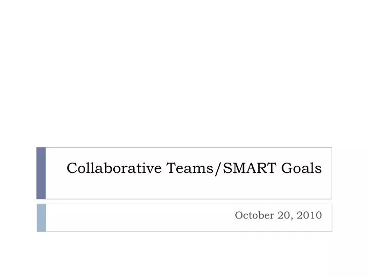 collaborative teams smart goals