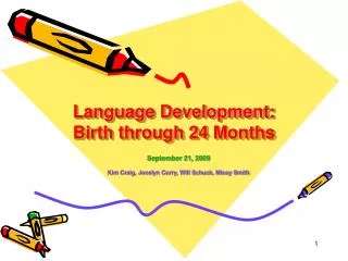 Language Development: Birth through 24 Months