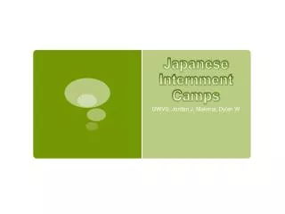 Japanese Internment Camps