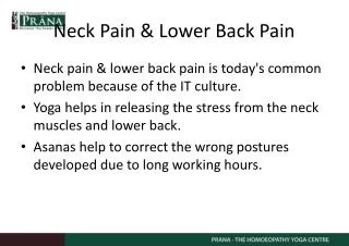 Neck Pain &amp; Lower Back Pain