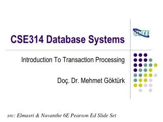 CSE314 Database Systems