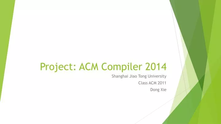 project acm compiler 2014