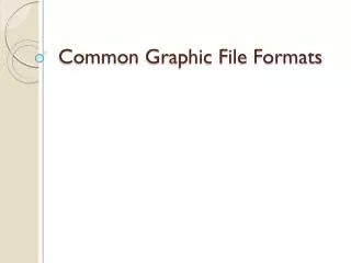 Common Graphic File Formats