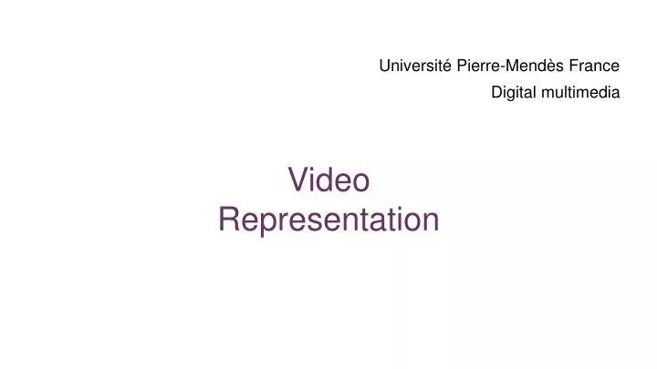 video representation