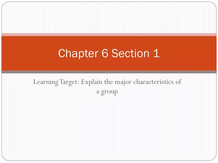 chapter 6 section 1