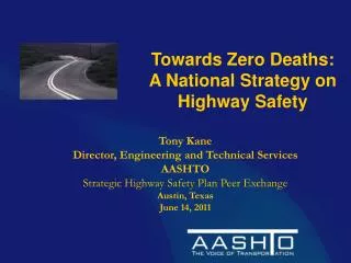 Towards Zero Deaths: A National Strategy on Highway Safety
