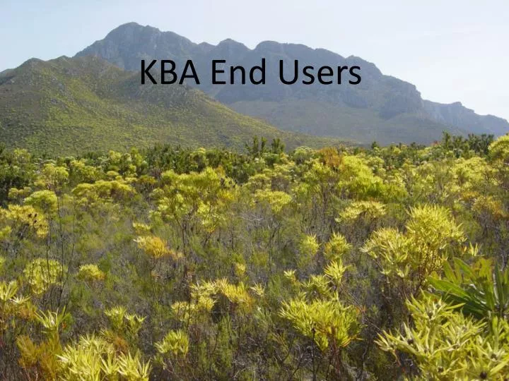 kba end users