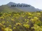 KBA End Users - slide 1