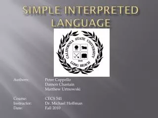 Simple Interpreted Language