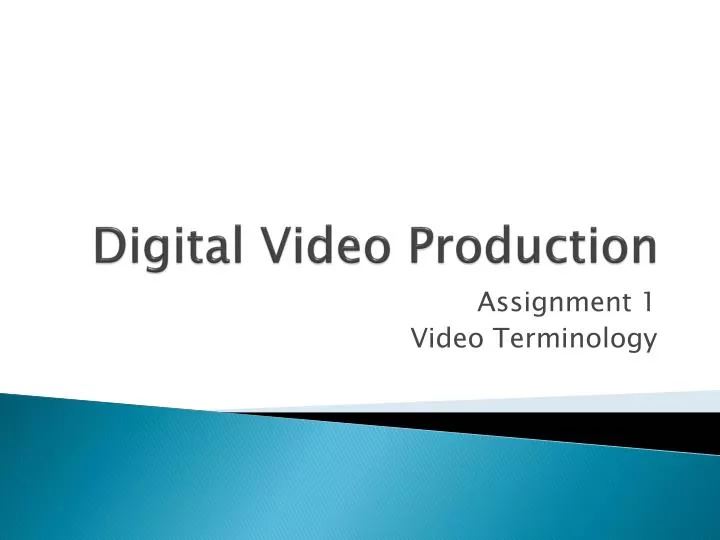 digital video production