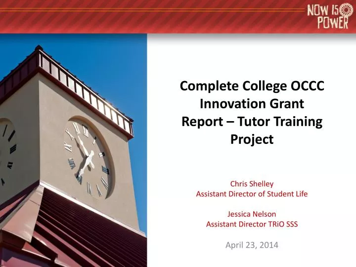 complete college occc innovation grant report tutor training project